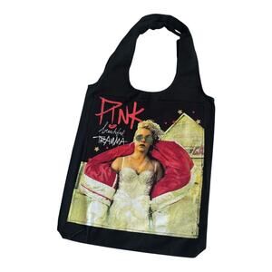 Via Penny Lane Reworked Apparel | P!NK Beautiful Trauma Black Canvas Tote Bag OS